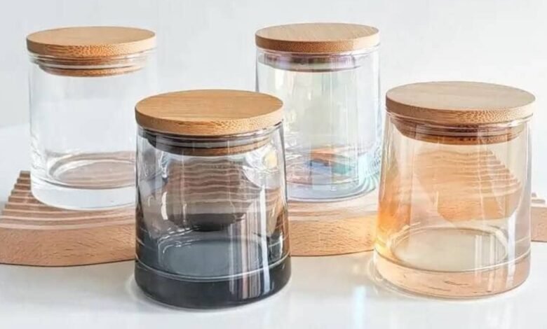 Square and Cylindrical Candle Jars